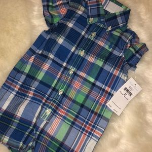 Ralph Lauren Baby Boy Plaid One Piece